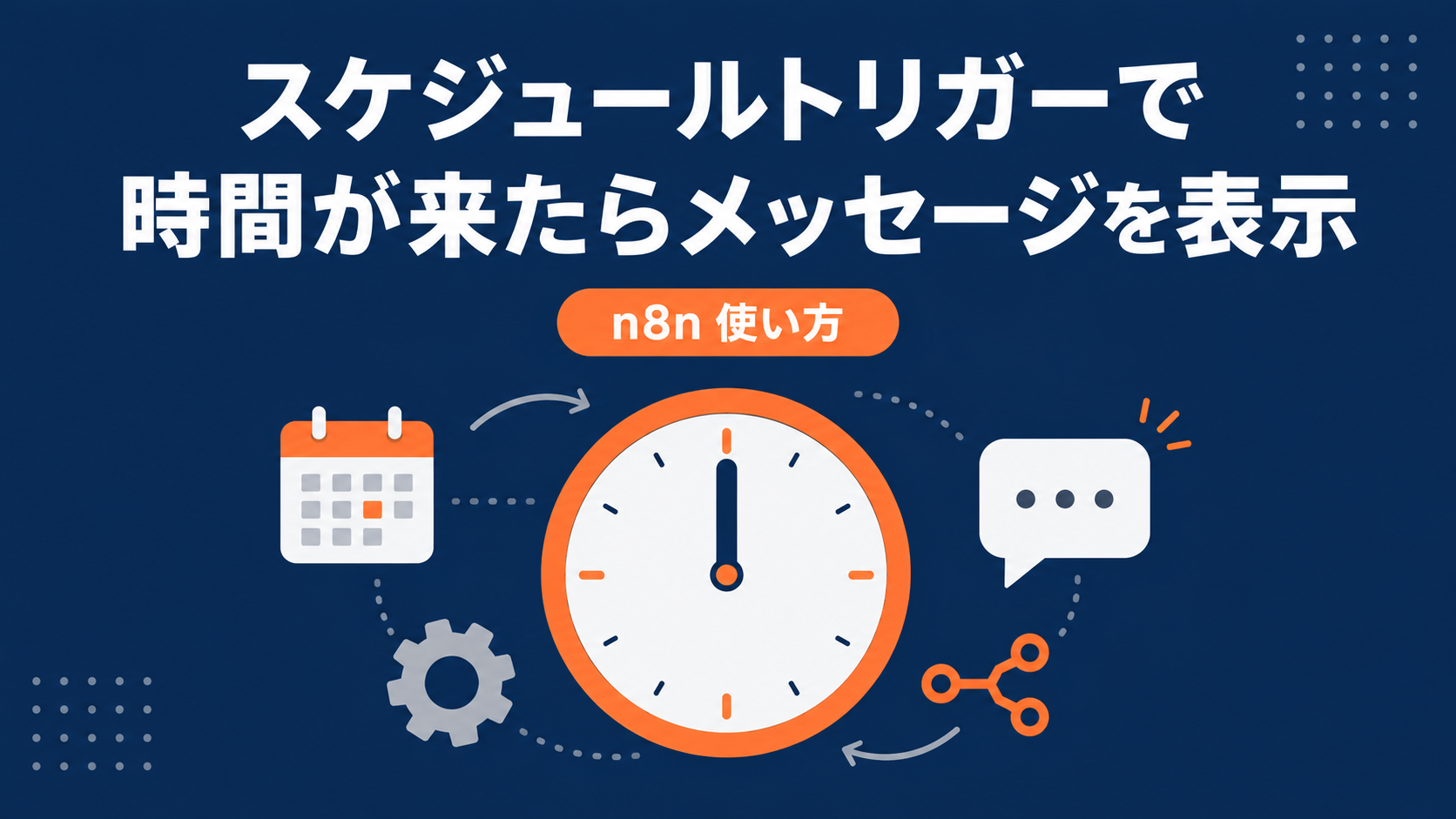 スケジュールトリガーで時間が来たらメッセージを表示する